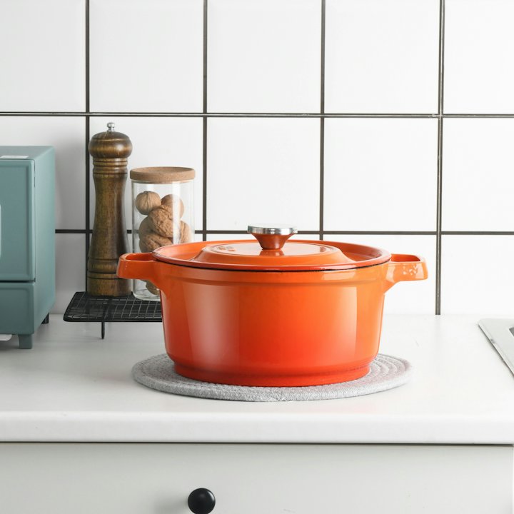 Enamel Cast-Iron Casserole