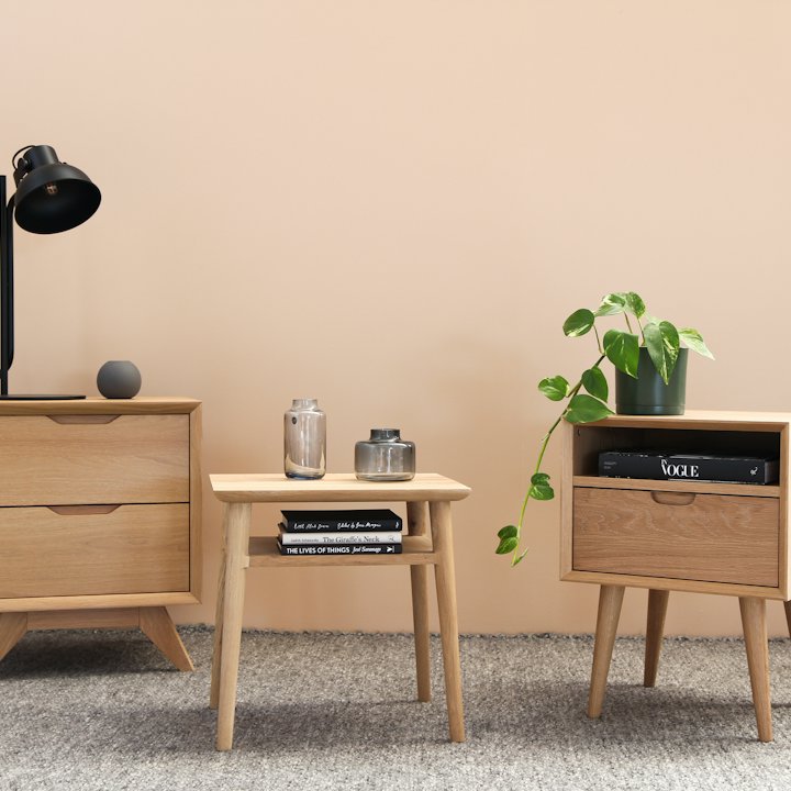 Oak Bedside Tables (Pair)