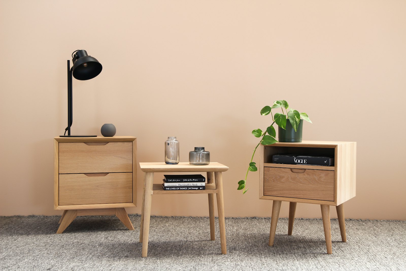 Oak Bedside Tables (Pair)